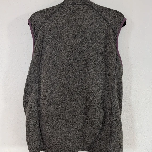 Eddie Bauer Fleece Lined Heather Grey Men's Zip Up Vest SZ L Outdoors Hiking - Picture 8 of 8